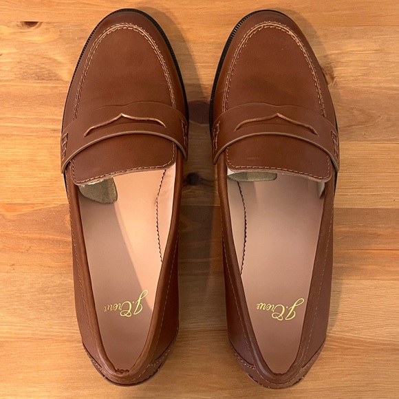 J.Crew Leather Tab Loafer Warm Sepia US 7 (EU 37 1/2) - Picture 2 of 3